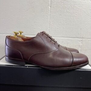 Wolf And Shepherd 9717 Brown Leather Cap Toe Oxford Dress Shoes Men's 11 D